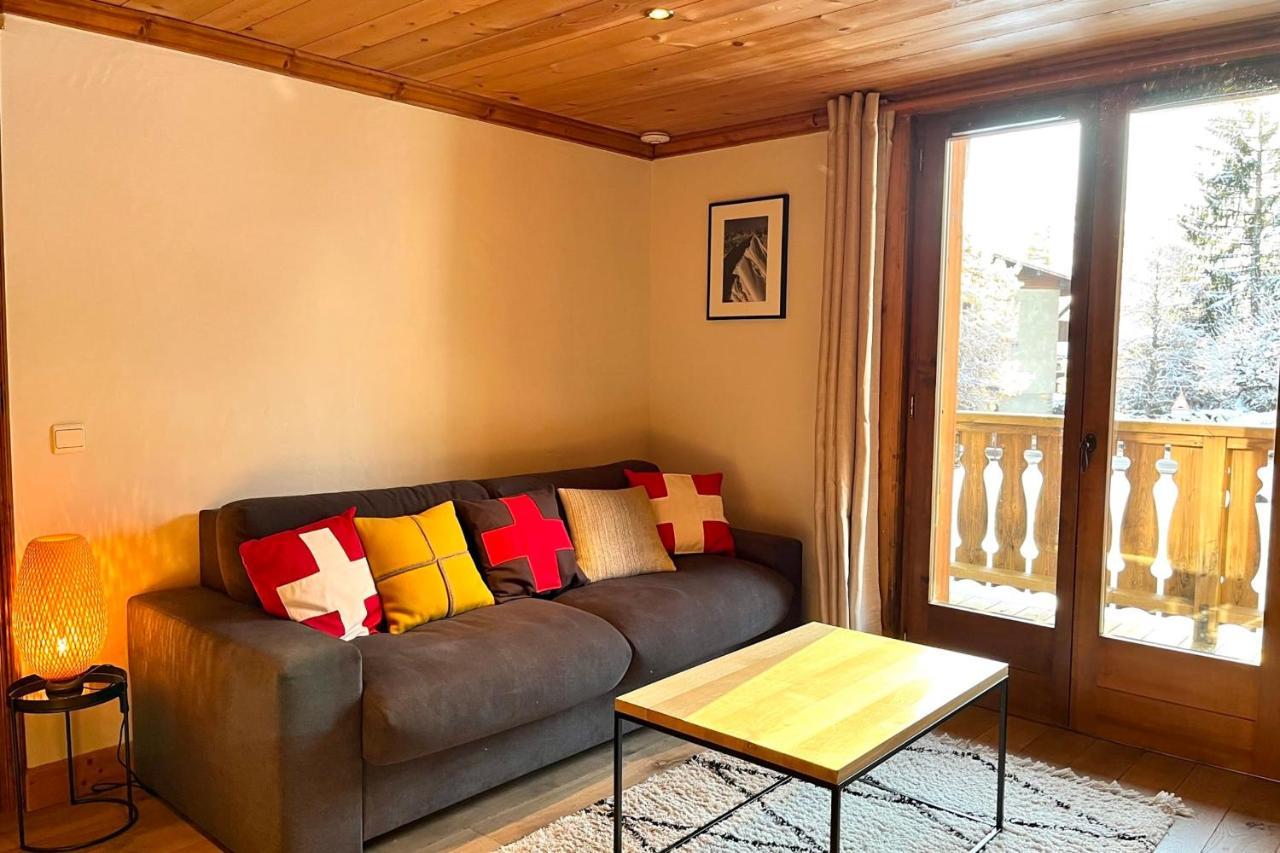 Chic And Cosy Apt With Balcony In Megève Kültér fotó