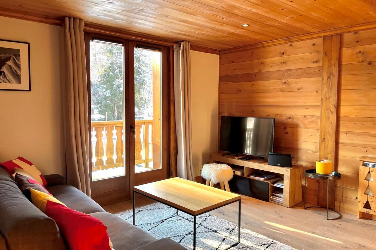 Chic And Cosy Apt With Balcony In Megève Kültér fotó